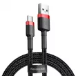 Câble USB vers USB-C Cafule 2A 3m noir&rouge AMIO BAS29635 - Visuel 1