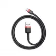 Câble USB vers USB-C Cafule 3A 1m noir&rouge AMIO BAS27821 - Visuel 3