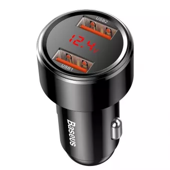 Chargeur de voiture BASEUS Magic 2x USB QC 3.0 45W noir AMIO BAS29321