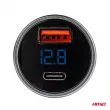 Chargeur USB avec voltomètre 38W PCH PRO-06 USB+USB-C 12/24V AMIO 02932 - Visuel 1