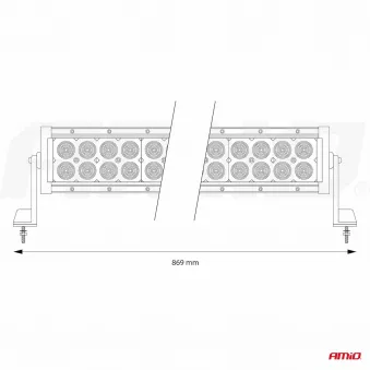Barre lumineuse de travail AWL25 60LED COMBO 9-36V AMIO 02439