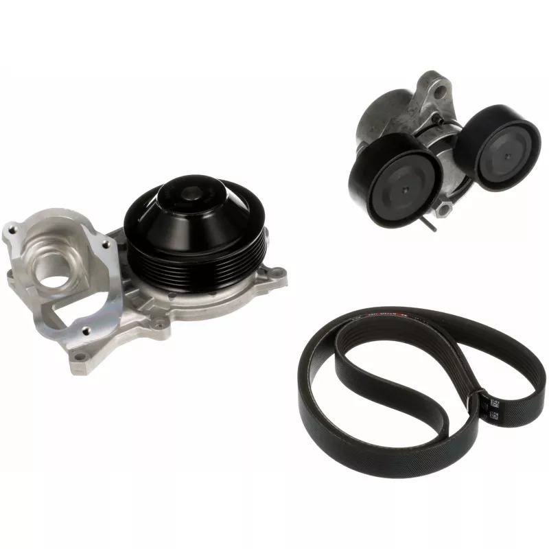 Pompe à eau+Jeu de courroie trapézoïdale à nervures GATES KP236PK1700
