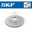 Jeu de 2 disques de frein avant SKF VKBD 80164 V2 - Visuel 2