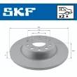 Jeu de 2 disques de frein arrière SKF VKBD 90014 S2 - Visuel 2