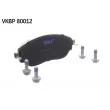 Jeu de 4 plaquettes de frein avant SKF VKBP 80012 - Visuel 2