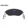 Jeu de 4 plaquettes de frein avant SKF VKBP 80012 - Visuel 3