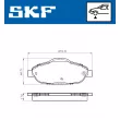 Jeu de 4 plaquettes de frein avant SKF VKBP 80038 - Visuel 2