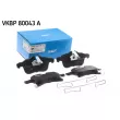 Jeu de 4 plaquettes de frein avant SKF VKBP 80043 A - Visuel 1