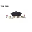 Jeu de 4 plaquettes de frein avant SKF VKBP 80051 - Visuel 2