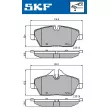 Jeu de 4 plaquettes de frein avant SKF VKBP 80079 - Visuel 2