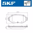 Jeu de 4 plaquettes de frein avant SKF VKBP 80083 - Visuel 2