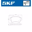 Jeu de 4 plaquettes de frein avant SKF VKBP 80084 - Visuel 2