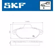 Jeu de 4 plaquettes de frein avant SKF VKBP 80087 E - Visuel 2