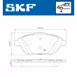 Jeu de 4 plaquettes de frein avant SKF VKBP 80098 - Visuel 2
