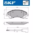 Jeu de 4 plaquettes de frein avant SKF VKBP 80110 E - Visuel 2