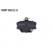 Jeu de 4 plaquettes de frein avant SKF VKBP 80111 A - Visuel 2