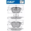 Jeu de 4 plaquettes de frein avant SKF VKBP 80141 - Visuel 2