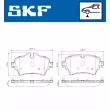Jeu de 4 plaquettes de frein avant SKF VKBP 80153 - Visuel 2
