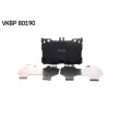 Jeu de 4 plaquettes de frein avant SKF VKBP 80190 - Visuel 2