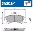 Jeu de 4 plaquettes de frein avant SKF VKBP 80193 A - Visuel 2