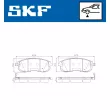 Jeu de 4 plaquettes de frein avant SKF VKBP 80197 A - Visuel 2