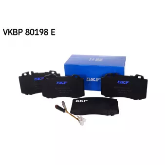 Jeu de 4 plaquettes de frein avant SKF VKBP 80198 E