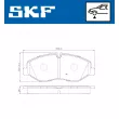 Jeu de 4 plaquettes de frein avant SKF VKBP 80213 - Visuel 2