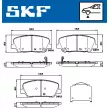 Jeu de 4 plaquettes de frein avant SKF VKBP 80228 A - Visuel 2