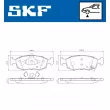 Jeu de 4 plaquettes de frein avant SKF VKBP 80236 A - Visuel 2