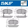 Jeu de 4 plaquettes de frein avant SKF VKBP 80256 A - Visuel 2