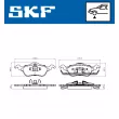 Jeu de 4 plaquettes de frein avant SKF VKBP 80260 - Visuel 2