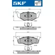 Jeu de 4 plaquettes de frein avant SKF VKBP 80278 - Visuel 2