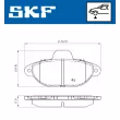 Jeu de 4 plaquettes de frein avant SKF VKBP 80284 E - Visuel 2