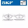 Jeu de 4 plaquettes de frein avant SKF VKBP 80290 - Visuel 2