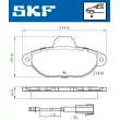 Jeu de 4 plaquettes de frein avant SKF VKBP 80299 E - Visuel 2