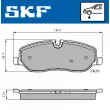Jeu de 4 plaquettes de frein avant SKF VKBP 80306 - Visuel 2