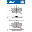 Jeu de 4 plaquettes de frein avant SKF VKBP 80309 - Visuel 2