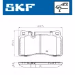 Jeu de 4 plaquettes de frein avant SKF VKBP 80312 - Visuel 2