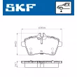 Jeu de 4 plaquettes de frein avant SKF VKBP 80323 - Visuel 2