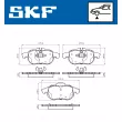 Jeu de 4 plaquettes de frein avant SKF VKBP 80345 - Visuel 2