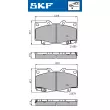 Jeu de 4 plaquettes de frein avant SKF VKBP 80349 A - Visuel 2