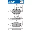 Jeu de 4 plaquettes de frein avant SKF VKBP 80353 E - Visuel 2