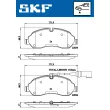 Jeu de 4 plaquettes de frein avant SKF VKBP 80377 E - Visuel 2