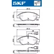 Jeu de 4 plaquettes de frein avant SKF VKBP 80395 E - Visuel 2