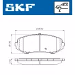 Jeu de 4 plaquettes de frein avant SKF VKBP 80417 A - Visuel 2