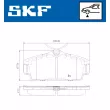 Jeu de 4 plaquettes de frein avant SKF VKBP 80428 - Visuel 2