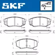 Jeu de 4 plaquettes de frein avant SKF VKBP 80430 A - Visuel 2