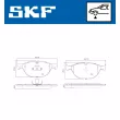 Jeu de 4 plaquettes de frein avant SKF VKBP 80442 - Visuel 2