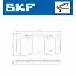 Jeu de 4 plaquettes de frein avant SKF VKBP 80449 - Visuel 2