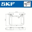 Jeu de 4 plaquettes de frein avant SKF VKBP 80467 - Visuel 2